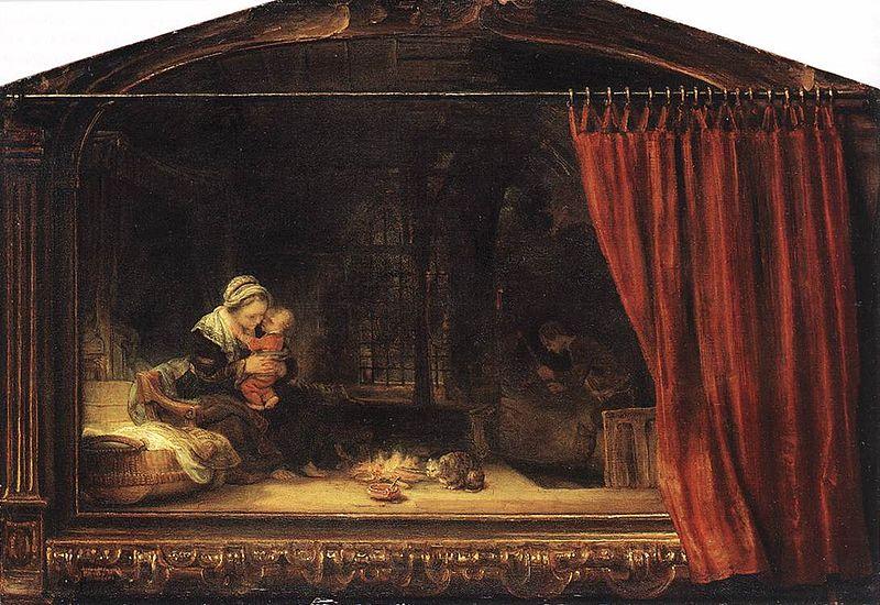 Rembrandt Peale The Holy Family with a Curtain oil painting image